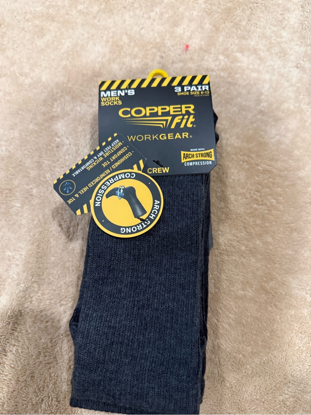 Men's Work Crew Socks - Black